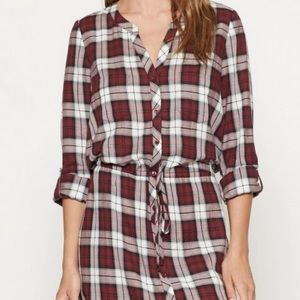 Soft Joie plaid dress, maroon